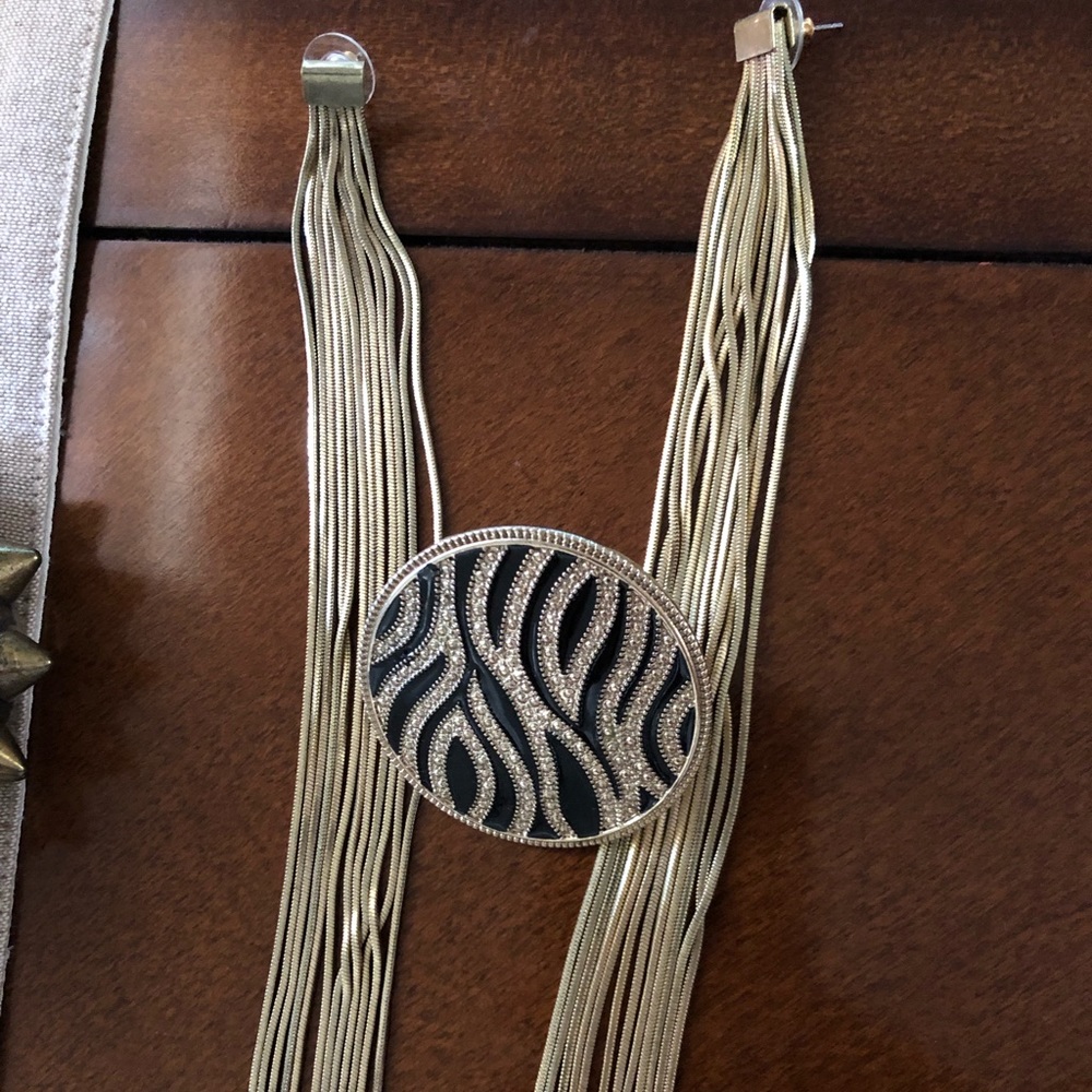 Ring and fringe earrings